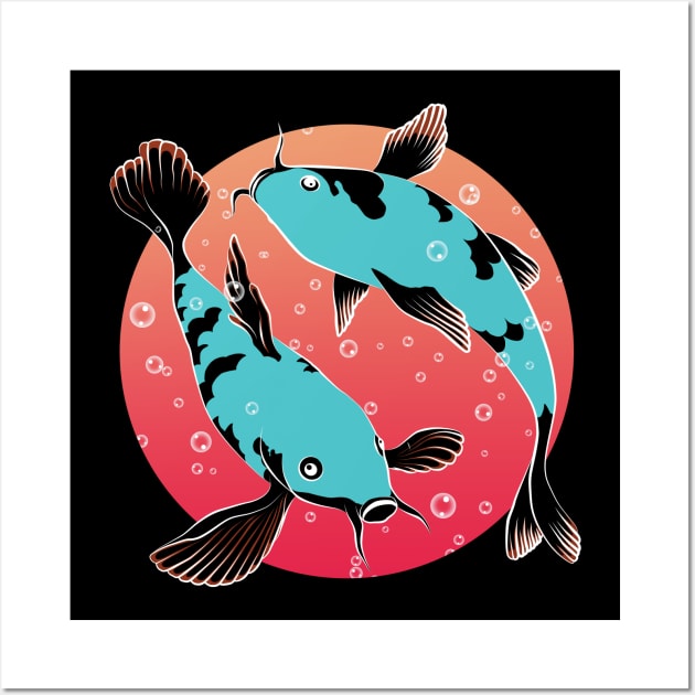 Japanese Koi Fish Wall Art by TMBTM